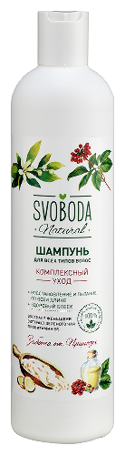 Купить Svoboda natural шампунь для всех типов волос экстракт женьшеня экстракт зеленого чая провитамин в 5 430 мл цена