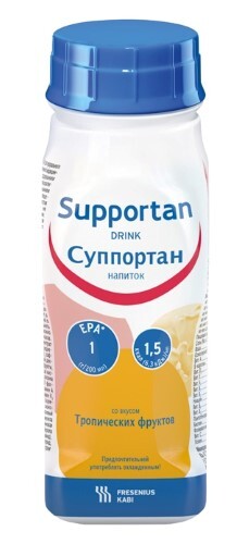 Суппортан напиток вкус тропических фруктов 200 мл 4 шт.