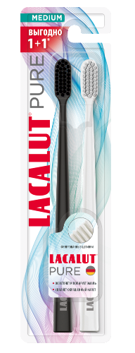 Купить Lacalut pure зубная щетка средней жесткости 2 шт. цена