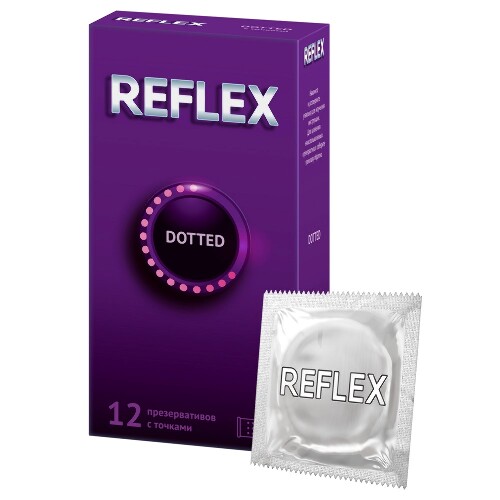 Купить Презервативы из натурального латекса reflex dotted в смазке 12 шт. цена