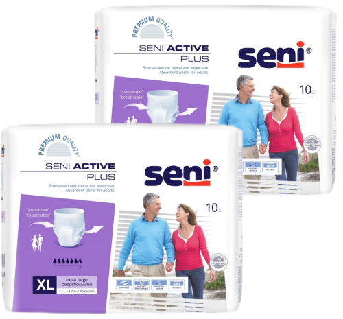 Купить Seni active plus трусы впитывающие для взрослых extra large 10 шт. в Москве Seni active plus трусы впитывающие для взрослых extra large 10 шт.