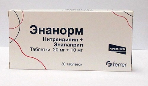 Купить Энанорм 20 мг + 10 мг 30 шт. таблетки цена