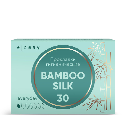 Купить E-rasy прокладки гигиенические женские bamboo silk everyday 30 шт. цена