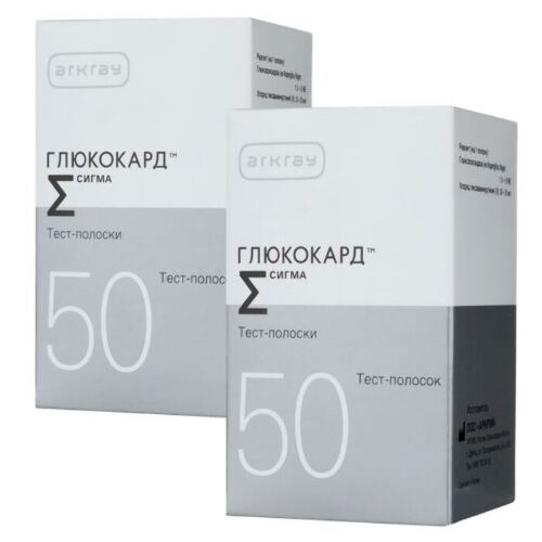 Набор тест-полоски Глюкокард сигма №50 из 2 уп со скидкой