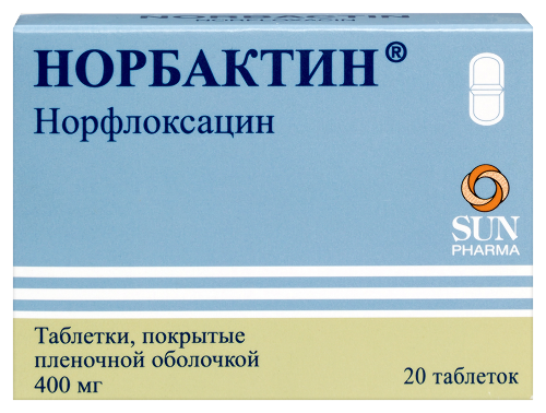 Норбактин 400 мг 20 шт. таблетки, покрытые пленочной оболочкой