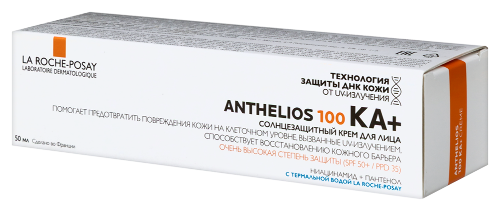La roche-posay anthelios 100 ka+ крем для лица солнцезащитный spf 50+ 50 мл