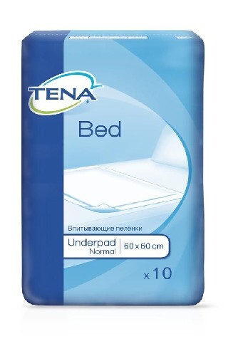 Купить TENA BED UNDERPAD NORMAL ЗАЩИТНЫЕ ПРОСТЫНИ 60X60 N10 цена