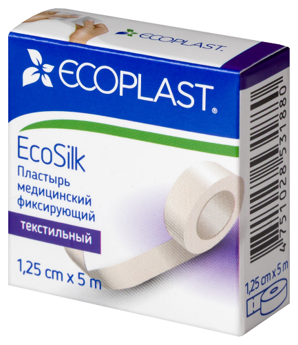 ECOPLAST ПЛАСТЫРЬ ECOSILK МЕДИЦИНСКИЙ ФИКСИРУЮЩИЙ ТЕКСТИЛЬНЫЙ