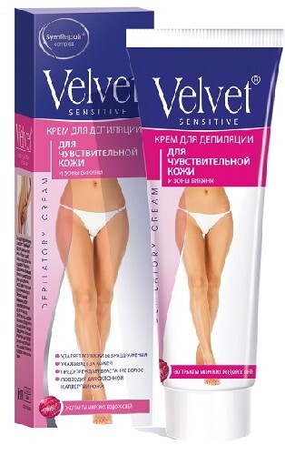 Velvet крем для депиляции для чувствительной кожи и зоны бикини 100 мл