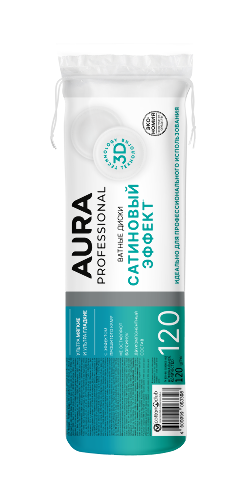 Aura professional ватные диски 120 шт.