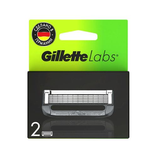 Gillette labs кассета сменная для безопасных бритв 2 шт.