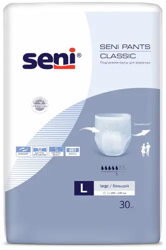 Seni pants classic подгузники-трусы для взрослых large 30 шт.