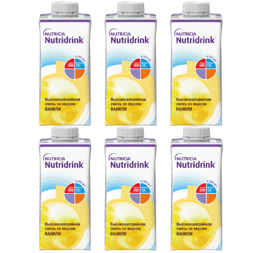 Набор белковое питание 6 уп Нутридринк ванили 200 мл со скидкой 15%