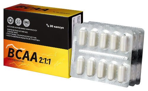 Витамир Bcaa аминокомплекс 30 шт. капсулы массой 520 мг