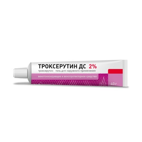 ТРОКСЕРУТИН ДС 2% 40,0 ГЕЛЬ Д/НАРУЖ ПРИМ