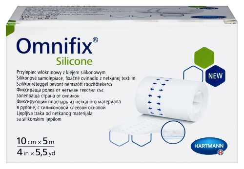 Пластырь omnifix silicone фиксирующий 10 смx5 м из нетканого материала в рулоне