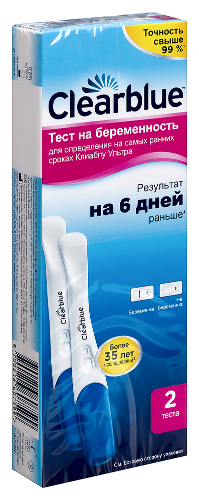 Тест для определения беременности clearblue ультра 2 шт.