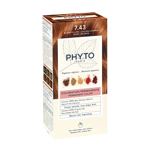 Купить Phyto крем-краска для волос в наборе тон 7,43/золотисто-медный блонд/ цена