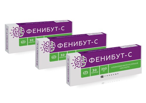Набор ФЕНИБУТ-С №30 таб. - 3 упаковки со скидкой 20%