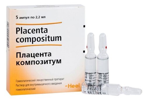 Плацента композитум раствор для внутримышечного введения гомеопатического применения 2,2 мл ампулы 5 шт.