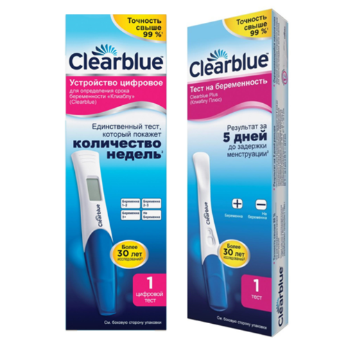 Набор Тест на беременность ClearBlue Digital + ClearBlue Plus со скидкой