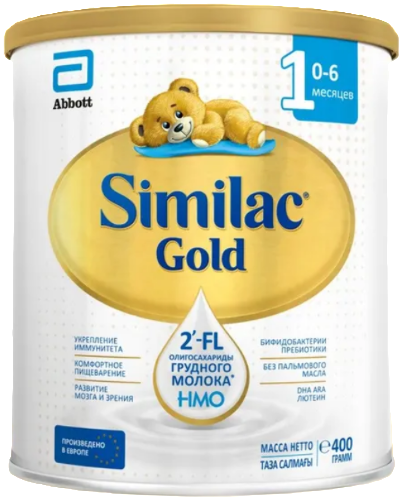 Купить Similac gold 1 с олигосахаридами 2-fl смесь сухая молочная для детей 400 гр цена