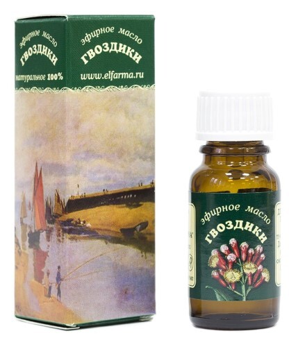 Elfarma масло эфирное гвоздика 10 мл в индивидуальной упаковке