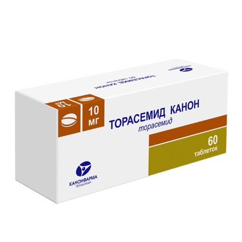 Купить Торасемид канон 10 мг 60 шт. таблетки цена