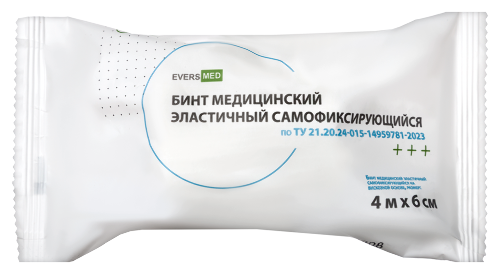 Бинт эластичный самофиксирующийся на вискозной основе 4 мх6 см/evers med