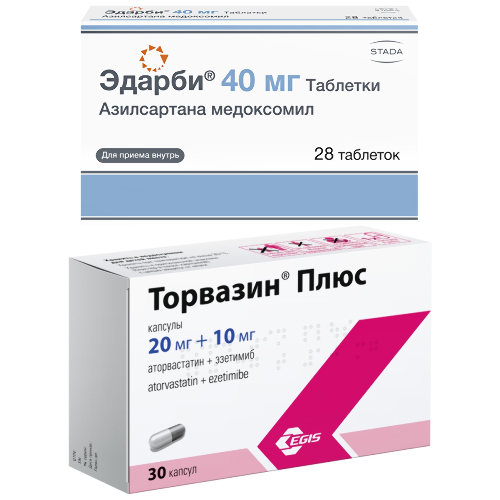 Набор ТОРВАЗИН ПЛЮС 0,02+0,01 N30 КАПС + Эдарби 40 мг 28 шт. таблетки по специальной цене