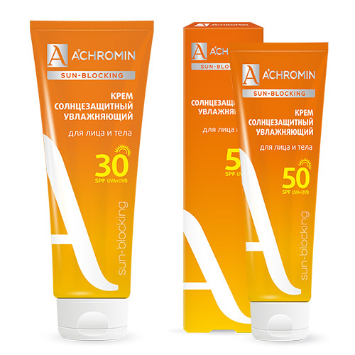 Набор солнцезащитный ACHROMIN SUN-BLOCKING: крем для лица и тела spf30 + крем экстра-защита для лица и тела spf50