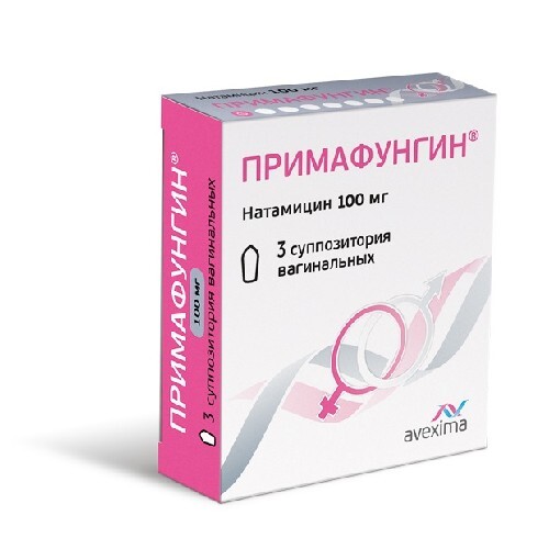 Примафунгин 100 мг 3 шт. суппозитории вагинальные