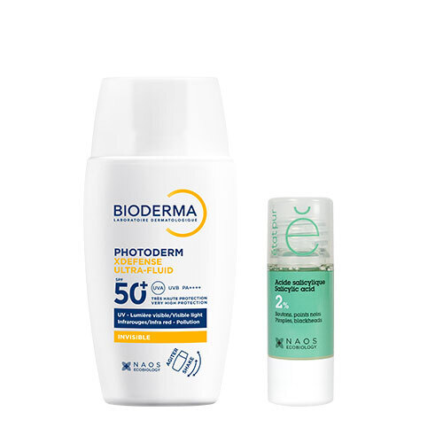 Набор Bioderma Photoderm Xdefense Флюид Солнцезащитный Для Всех Типов Кожи Spf50+ 40мл + Etat Pur Сыворотка С Салициловой Кислот