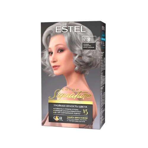 Купить Estel color signature крем-гель краска стойкая для волос в наборе тон 9/8 роскошь перламутра цена