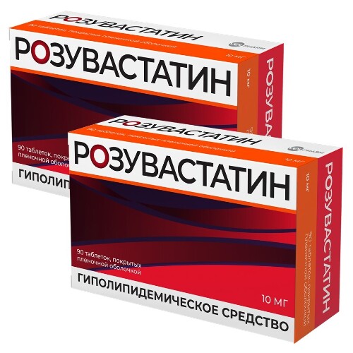 Набор из 2-х уп Розувастатин Велфарм 10мг №90 табл со скидкой