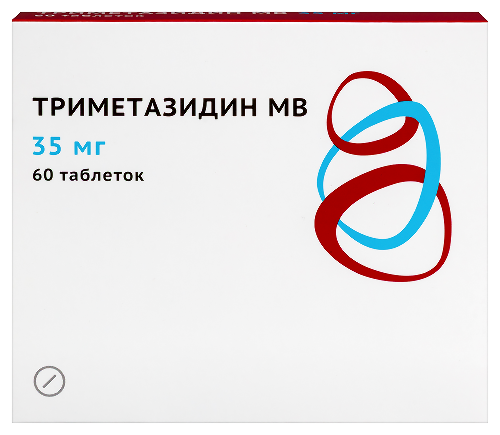 Триметазидин мв 35 мг 60 шт. таблетки с пролонгированным высвобождением, покрытые пленочной оболочкой