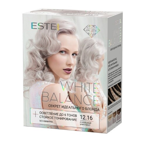 Купить Estel набор секрет идеального блонда white balance тон 12.16/роскошный бриллиант цена