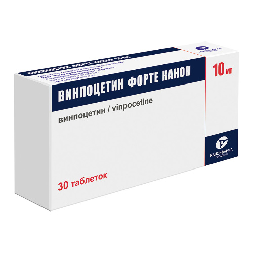 Винпоцетин форте Канон 10 мг 30 шт. таблетки