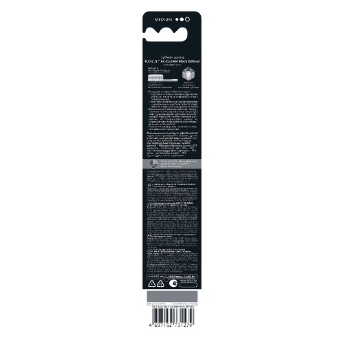 Rocs зубная щетка xl-clean black edition/средняя