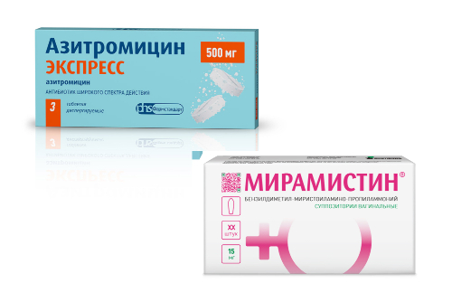 Набор Азитромицин Экспресс таб №3 + Мирамистин супп вагинальные со скидкой