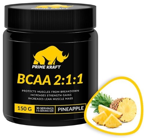 Купить Prime kraft bcaa 2:1:1 аминокислоты со вкусом ананас 150 гр цена