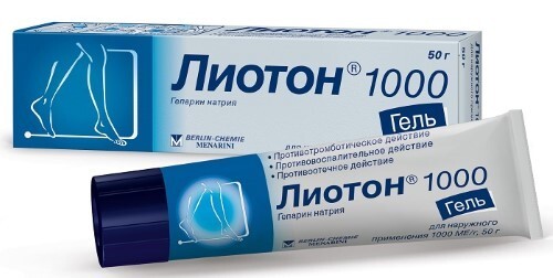 Лиотон 1000 1000 МЕ/г гель для наружного применения 50 гр