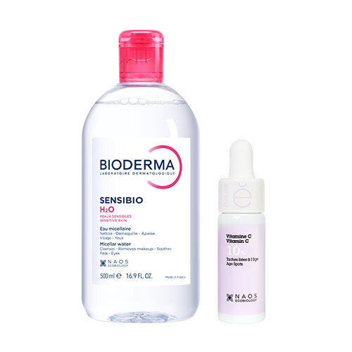 Набор Bioderma Sensibio Н2о Мицеллярная Вода Для Чувствительной Кожи 500мл + Etat Pur Сыворотка С Витамином С 10% 15мл