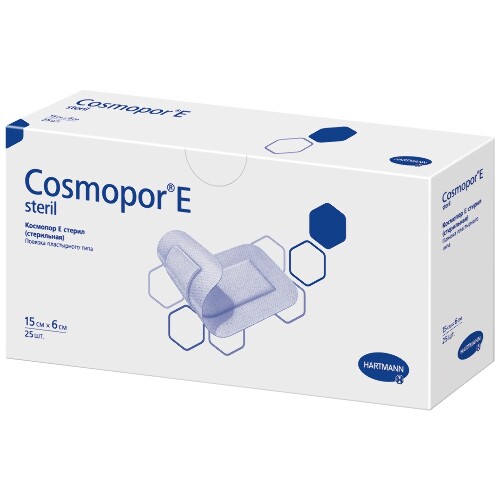 Купить Повязки пластырного типа стерильные cosmopor e steril/космопор е стерил 15х6 см 25 шт. цена