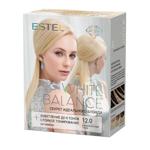 Купить Estel набор секрет идеального блонда white balance тон 12.0/восхитительный топаз цена