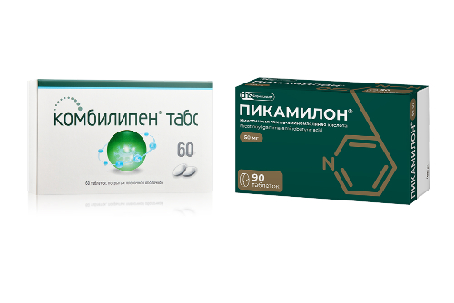 Набор "Комплексная терапия хронического алкоголизма": Пикамилон таб 50мг №90 + Комбилипен табс №60
