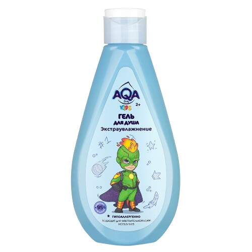 Aqa baby kids гель для душа для мальчиков экстраувлажнение 250 мл