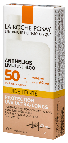 La roche-posay anthelios uvmune 400 флюид солнцезащитный тонирующий для лица spf50+/ppd42 50 мл