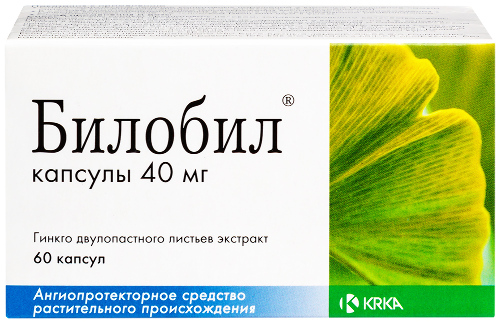 Купить Билобил 40 мг 60 шт. капсулы цена