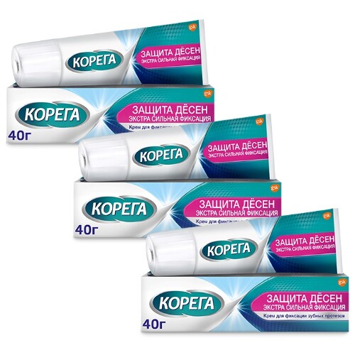 НАБОР КОРЕГА КРЕМ Д/ФИКС З/ПРОТЕЗОВ 40,0 /ЗАЩИТА ДЕСЕН со скидкой 20% ...